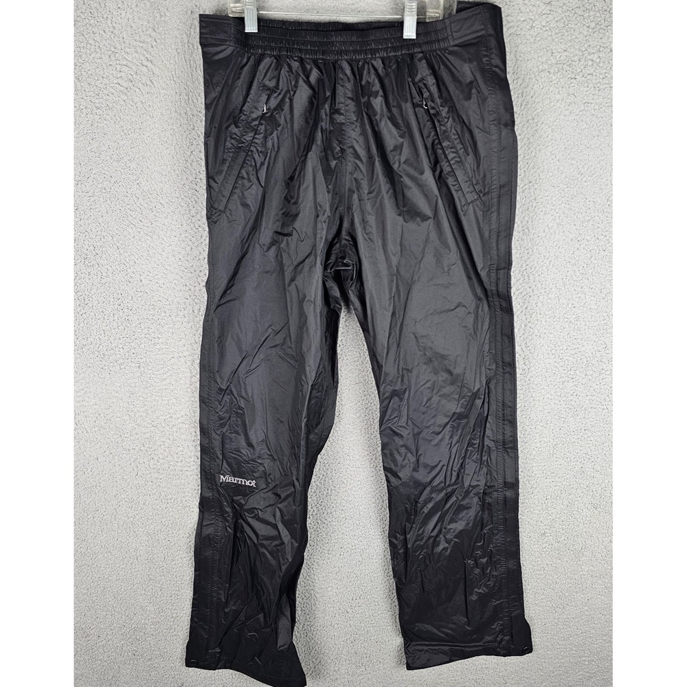 Marmot PreCip Eco Rain Pants Men's L Hiking Waterproof Side Zip Hem Outdoor